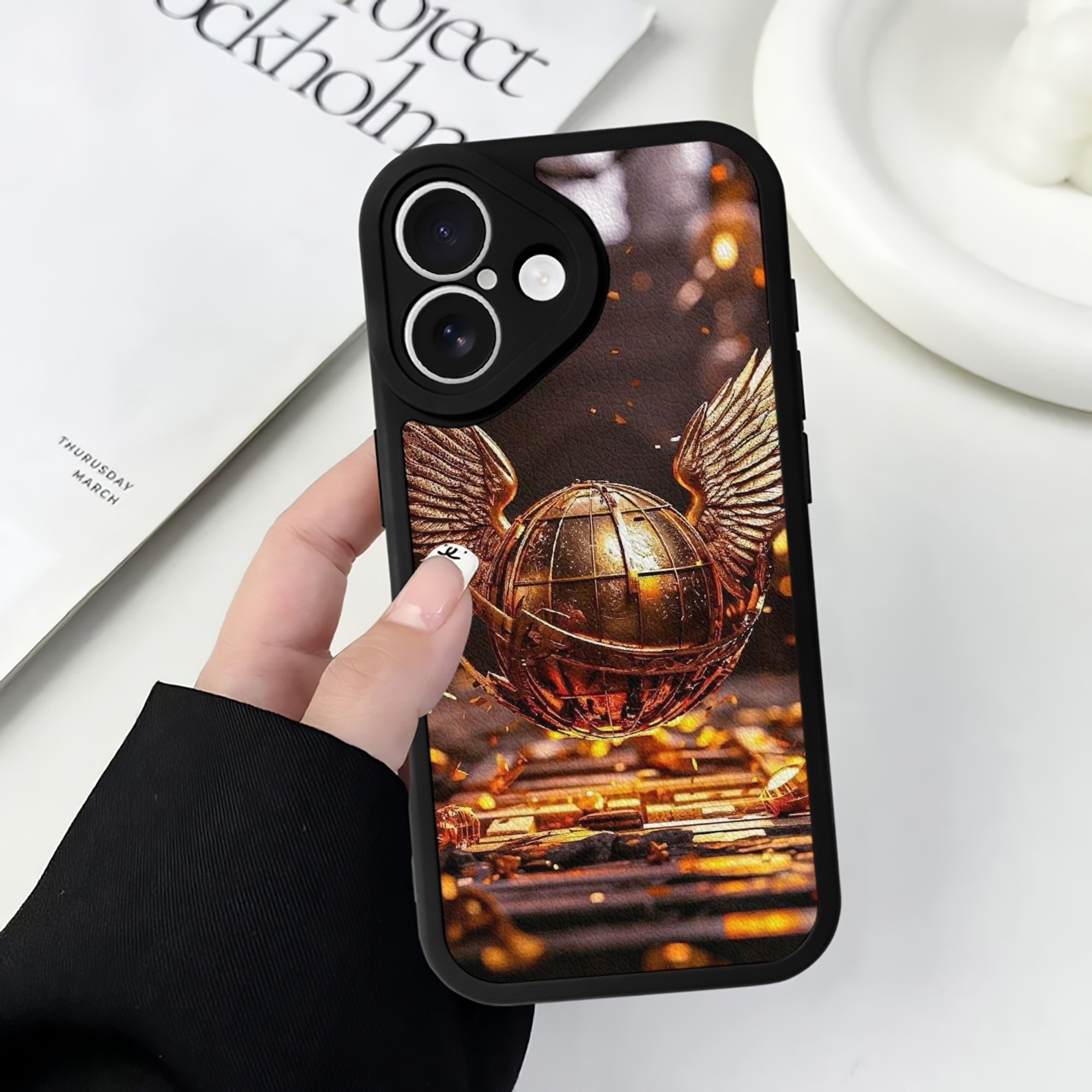 （画像用） Harry Potter ハリー・ポッターシリーズ 【iPhone 16シリーズ対応】シリコンスマホケース（レザー調） 材質：シリコン
